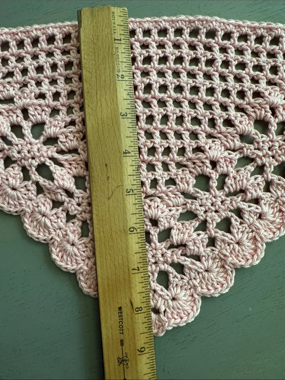 Handmade Crochet Bandana Hair Scarf Cottage Core Festival Bohemian 100% Cotton